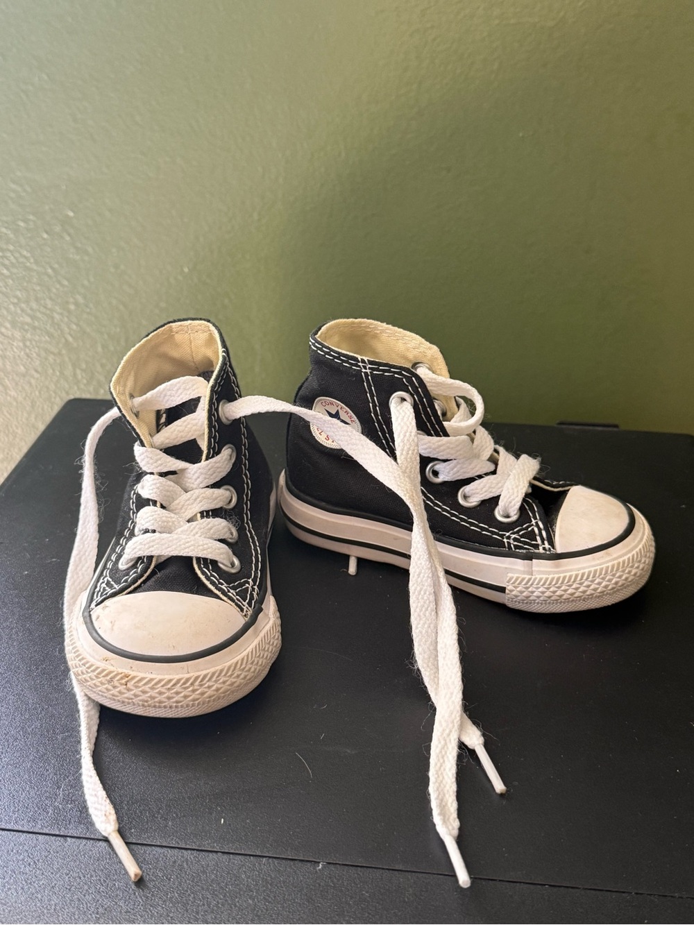 Converse Kids Black & White High Top Sneakers